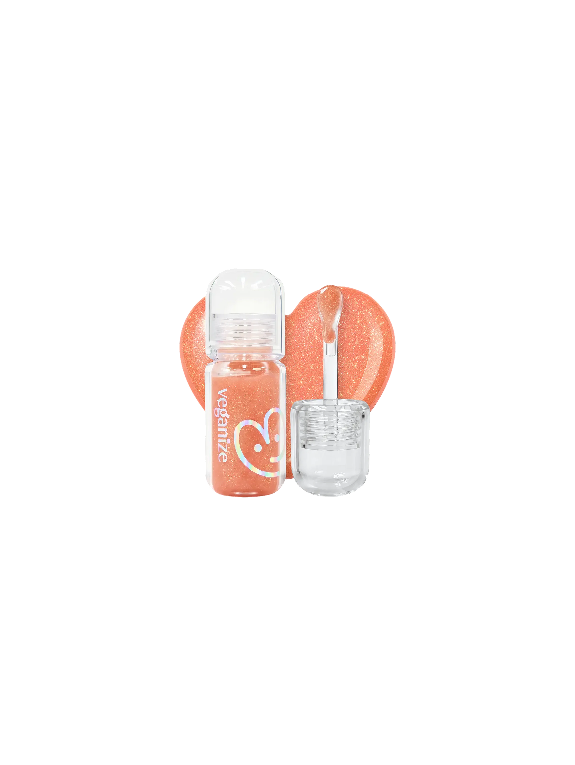 Veganize 4D Jewel Shine Lip Oil Pearl Gloss 01 Peach Brownie